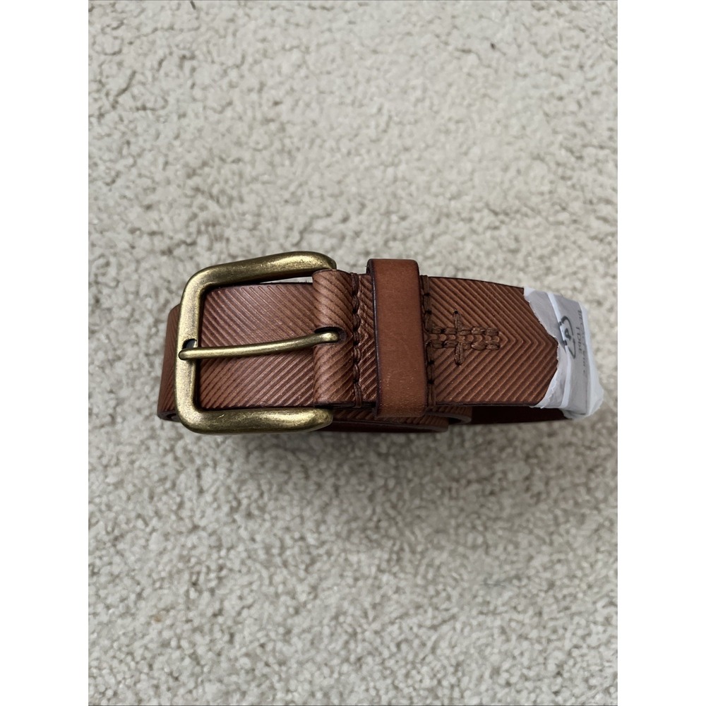 FRYE Brown Genuine Leather Dress Belt Mens Size 42 DC1217